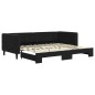vidaXL Sofá cama nido terciopelo negro 90x200 cm