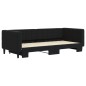 vidaXL Sofá cama nido terciopelo negro 90x200 cm