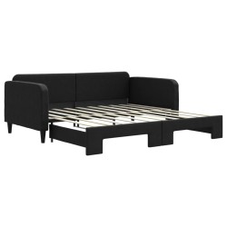 vidaXL Sofá cama nido tela negro 90x190 cm