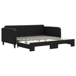 vidaXL Sofá cama nido tela negro 100x200 cm