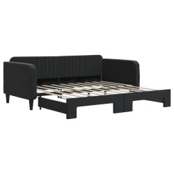 vidaXL Sofá cama nido terciopelo negro 90x190 cm