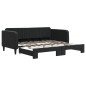 vidaXL Sofá cama nido terciopelo negro 90x190 cm vidaXL Sofá cama nido terciopelo negro 90x190 cm