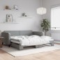 vidaXL Sofá cama nido tela gris claro 100x200 cm