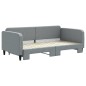 vidaXL Sofá cama nido tela gris claro 100x200 cm