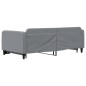 vidaXL Sofá cama nido tela gris claro 100x200 cm
