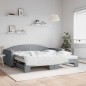 vidaXL Sofá cama nido con colchón tela gris claro 100x200 cm vidaXL Sofá cama nido con colchón tela gris claro 100x200 cm