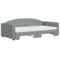 vidaXL Sofá cama nido con colchón tela gris claro 100x200 cm vidaXL Sofá cama nido con colchón tela gris claro 100x200 cm