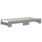 vidaXL Sofá cama nido con colchón tela gris claro 100x200 cm vidaXL Sofá cama nido con colchón tela gris claro 100x200 cm