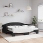 vidaXL Sofá cama nido con colchón tela negro 90x190 cm vidaXL Sofá cama nido con colchón tela negro 90x190 cm