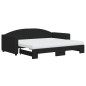 vidaXL Sofá cama nido con colchón tela negro 90x190 cm vidaXL Sofá cama nido con colchón tela negro 90x190 cm