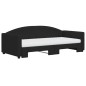 vidaXL Sofá cama nido con colchón tela negro 90x190 cm vidaXL Sofá cama nido con colchón tela negro 90x190 cm