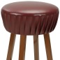 vidaXL Taburetes de cocina 2 unidades cuero sintético marrón vidaXL Taburetes de cocina 2 unidades cuero sintético marrón