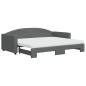 vidaXL Sofá cama nido con colchón tela gris oscuro 90x200 cm vidaXL Sofá cama nido con colchón tela gris oscuro 90x200 cm