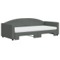 vidaXL Sofá cama nido con colchón tela gris oscuro 90x200 cm vidaXL Sofá cama nido con colchón tela gris oscuro 90x200 cm