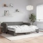 vidaXL Sofá cama nido con colchón tela gris oscuro 100x200 cm vidaXL Sofá cama nido con colchón tela gris oscuro 100x200 cm