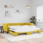 vidaXL Sofá cama nido con colchón terciopelo amarillo 100x200 cm vidaXL Sofá cama nido con colchón terciopelo amarillo 100x200 cm