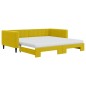 vidaXL Sofá cama nido con colchón terciopelo amarillo 100x200 cm vidaXL Sofá cama nido con colchón terciopelo amarillo 100x200 cm