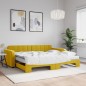 vidaXL Sofá cama nido con colchón terciopelo amarillo 90x200 cm vidaXL Sofá cama nido con colchón terciopelo amarillo 90x200 cm