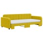 vidaXL Sofá cama nido con colchón terciopelo amarillo 90x200 cm vidaXL Sofá cama nido con colchón terciopelo amarillo 90x200 cm