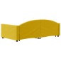 vidaXL Sofá cama nido con cajones terciopelo amarillo 100x200 cm