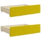 vidaXL Sofá cama nido con cajones terciopelo amarillo 100x200 cm
