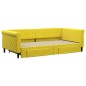 vidaXL Sofá cama nido con cajones terciopelo amarillo 100x200 cm vidaXL Sofá cama nido con cajones terciopelo amarillo 100x200 cm