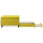 vidaXL Sofá cama nido con cajones terciopelo amarillo 100x200 cm vidaXL Sofá cama nido con cajones terciopelo amarillo 100x200 cm
