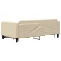 vidaXL Sofá cama nido con cajones tela color crema 100x200 cm vidaXL Sofá cama nido con cajones tela color crema 100x200 cm
