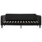 vidaXL Sofá cama nido con cajones terciopelo negro 90x200 cm vidaXL Sofá cama nido con cajones terciopelo negro 90x200 cm