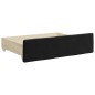 vidaXL Sofá cama nido con cajones terciopelo negro 90x200 cm vidaXL Sofá cama nido con cajones terciopelo negro 90x200 cm