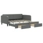 vidaXL Sofá cama nido con cajones tela gris oscuro 90x190 cm vidaXL Sofá cama nido con cajones tela gris oscuro 90x190 cm