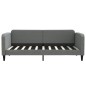 vidaXL Sofá cama nido con cajones tela gris oscuro 90x190 cm vidaXL Sofá cama nido con cajones tela gris oscuro 90x190 cm