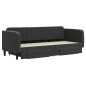vidaXL Sofá cama nido con cajones terciopelo negro 80x200 cm