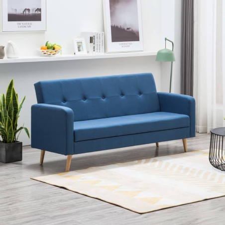 vidaXL Sofá de tela azul