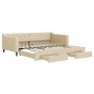 vidaXL Sofá cama nido con cajones tela color crema 100x200 cm