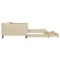 vidaXL Sofá cama nido con cajones tela color crema 100x200 cm