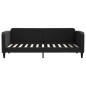 vidaXL Sofá cama nido con cajones tela negro 80x200 cm