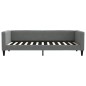 vidaXL Sofá cama nido con cajones tela gris oscuro 100x200 cm vidaXL Sofá cama nido con cajones tela gris oscuro 100x200 cm
