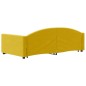 vidaXL Sofá cama nido con cajones terciopelo amarillo 90x200 cm