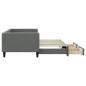 vidaXL Sofá cama nido con cajones tela gris oscuro 90x200 cm