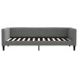 vidaXL Sofá cama nido con cajones tela gris oscuro 90x200 cm