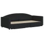 vidaXL Sofá cama nido con cajones tela negro 90x200 cm vidaXL Sofá cama nido con cajones tela negro 90x200 cm