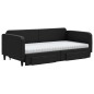 vidaXL Sofá cama nido con cajones tela negro 100x200 cm vidaXL Sofá cama nido con cajones tela negro 100x200 cm