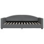 vidaXL Sofá cama nido con cajones tela gris oscuro 100x200 cm vidaXL Sofá cama nido con cajones tela gris oscuro 100x200 cm