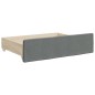 vidaXL Sofá cama nido con cajones tela gris oscuro 100x200 cm vidaXL Sofá cama nido con cajones tela gris oscuro 100x200 cm