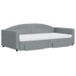 vidaXL Sofá cama nido con cajones tela gris claro 100x200 cm vidaXL Sofá cama nido con cajones tela gris claro 100x200 cm