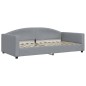 vidaXL Sofá cama nido con cajones tela gris claro 100x200 cm vidaXL Sofá cama nido con cajones tela gris claro 100x200 cm