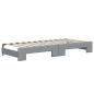 vidaXL Sofá cama nido con cajones tela gris claro 100x200 cm vidaXL Sofá cama nido con cajones tela gris claro 100x200 cm