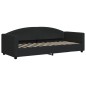 vidaXL Sofá cama nido con cajones tela negro 80x200 cm vidaXL Sofá cama nido con cajones tela negro 80x200 cm