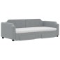 vidaXL Sofá cama nido con cajones tela gris claro 100x200 cm vidaXL Sofá cama nido con cajones tela gris claro 100x200 cm